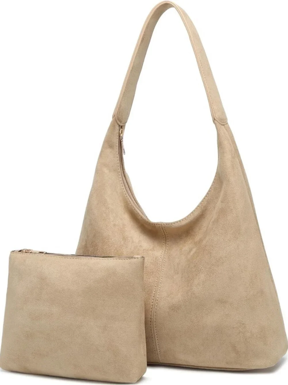 Chic Slouchy Suede Hobo Bag for Women | Casual Shoulder Tote Purse for Work
